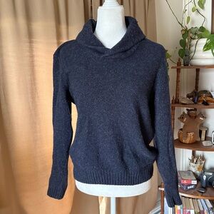 Daniele Blasi Cozy Dark Navy Blue Wool Pull-Over Made in Italy Sweater Sz Medium